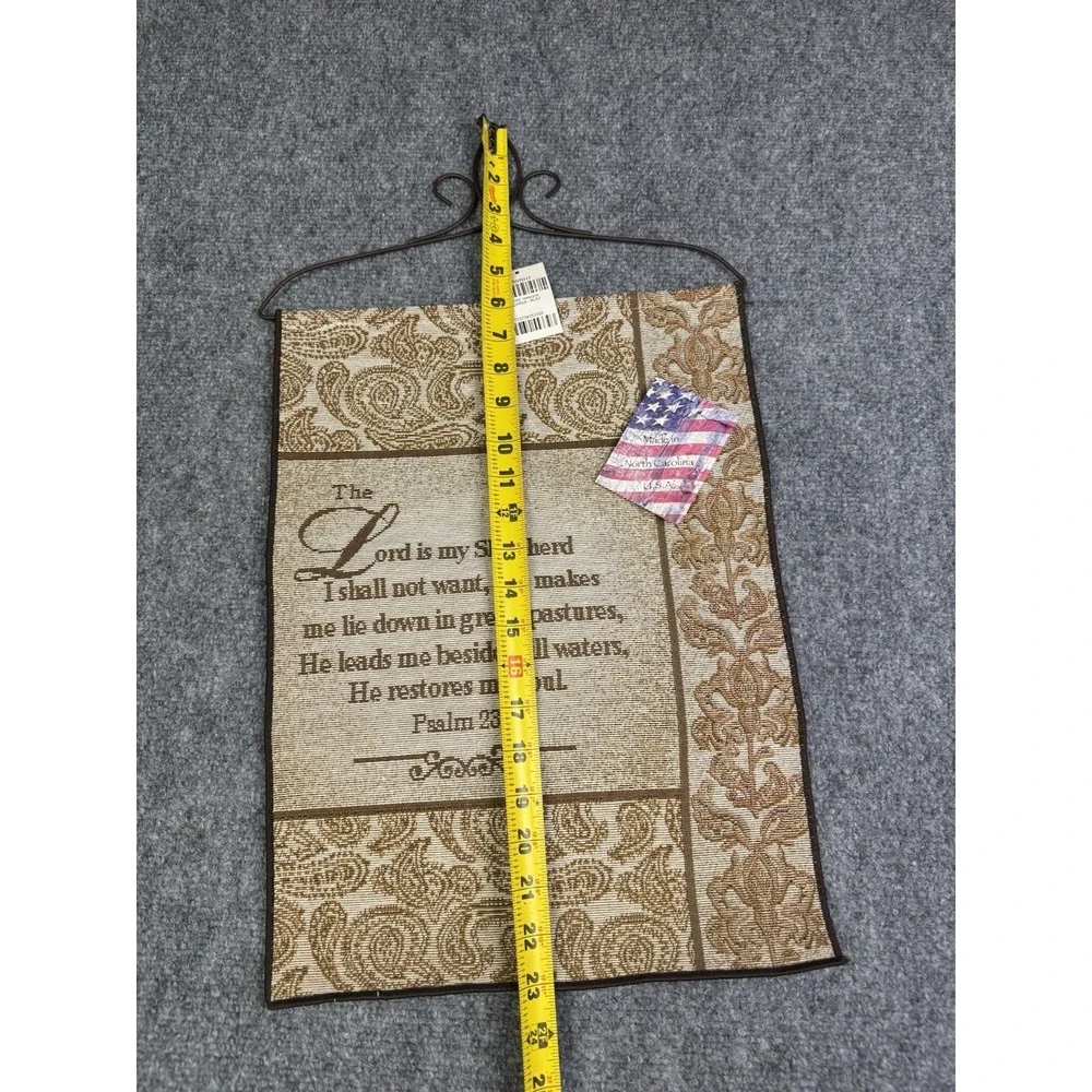 The Manual Woodworkers & Weavers Hanging Tapestry Psalm 23 With Hanger New